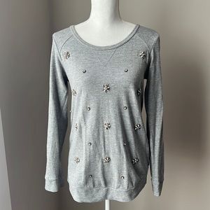 H&M long sleeve Top with Rhinestones